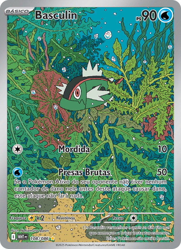 Basculin 108 — Fogo Branco (Portuguese Pokémon TCG card)