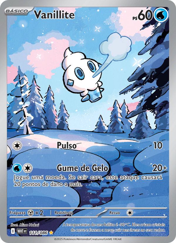 Vanillite 111 — Fogo Branco (Portuguese Pokémon TCG card)