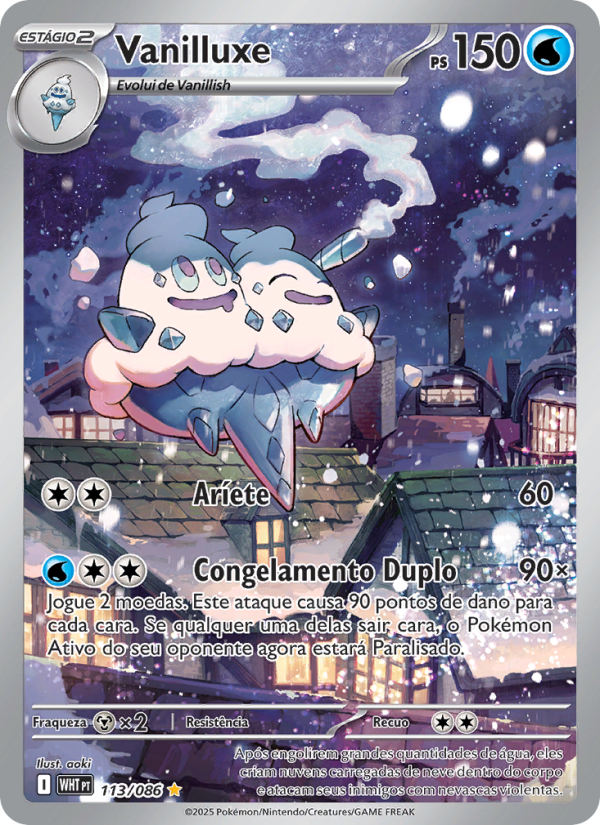 Vanilluxe 113 — Fogo Branco (Portuguese Pokémon TCG card)