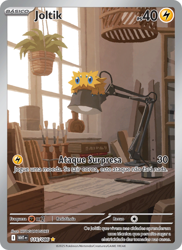Joltik 116 — Fogo Branco (Portuguese Pokémon TCG card)