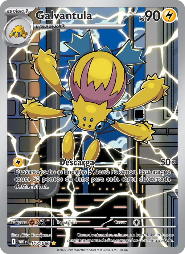 Galvantula 117 — Fogo Branco (Portuguese Pokémon TCG card)