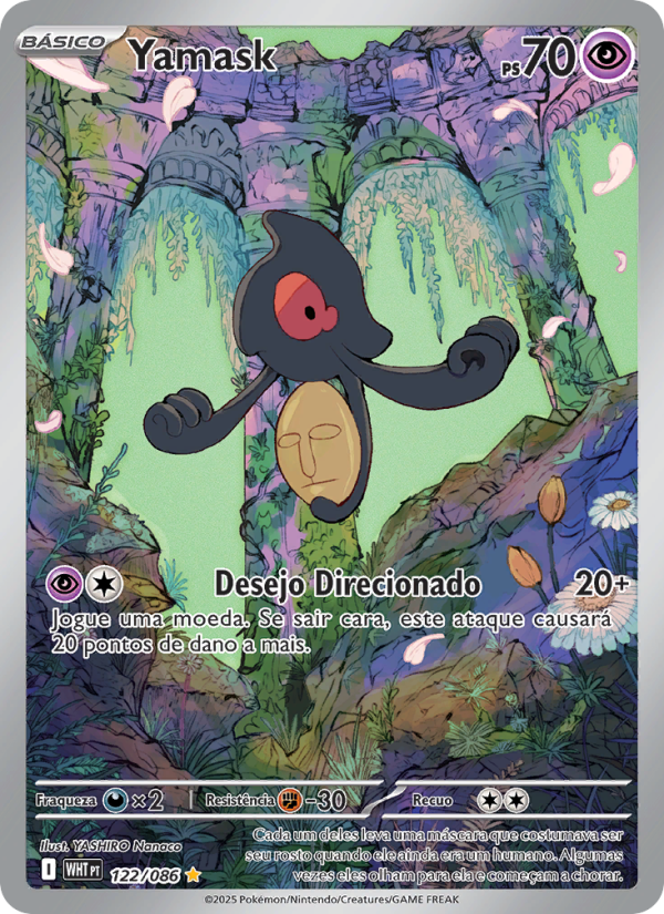 Yamask 122 — Fogo Branco (Portuguese Pokémon TCG card)