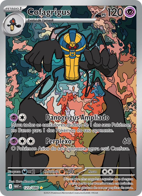 Cofagrigus 123 — Fogo Branco (Portuguese Pokémon TCG card)