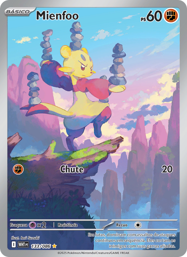 Mienfoo 133 — Fogo Branco (Portuguese Pokémon TCG card)