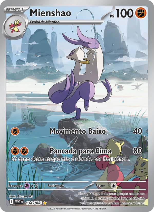 Mienshao 134 — Fogo Branco (Portuguese Pokémon TCG card)