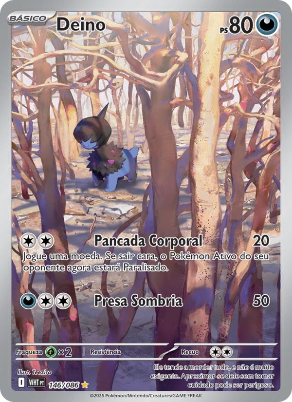 Deino 146 — Weiße Flammen (Portuguese Pokémon TCG card)