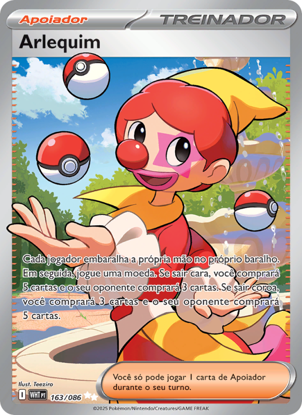 Arlequim 163 — Fogo Branco (Portuguese Pokémon TCG card)