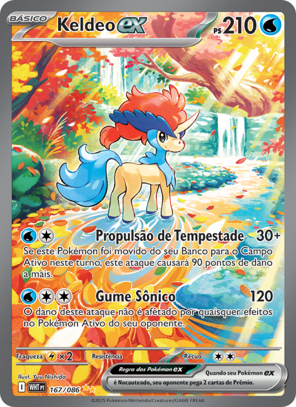 Keldeo ex 167 — Fogo Branco (Portuguese Pokémon TCG card)