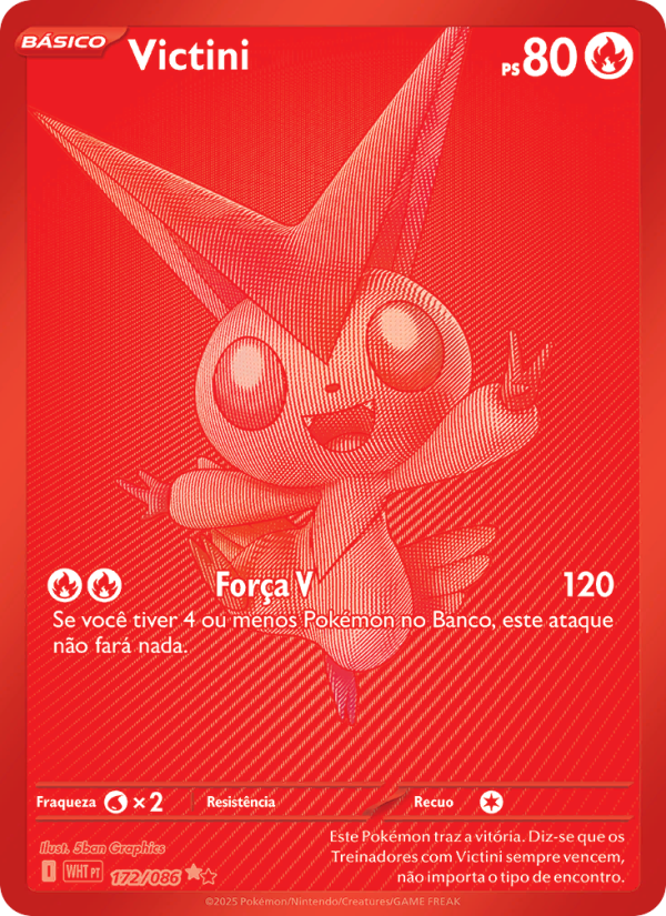 Victini 172 — Fogo Branco (Portuguese Pokémon TCG card)