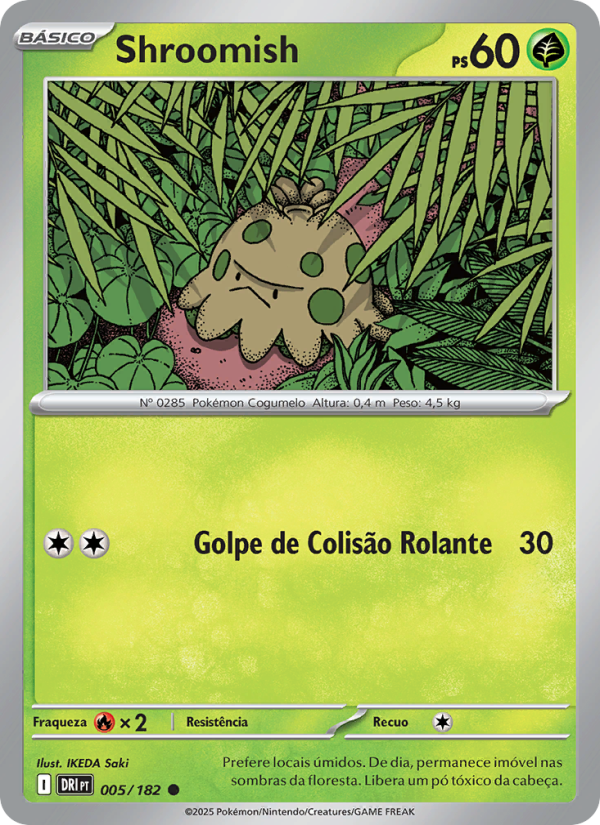 Shroomish 005 — Rivais Predestinados (Portuguese Pokémon TCG card)