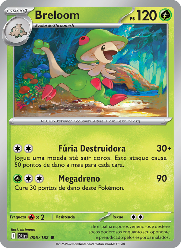 Breloom 006 — Rivais Predestinados (Portuguese Pokémon TCG card)