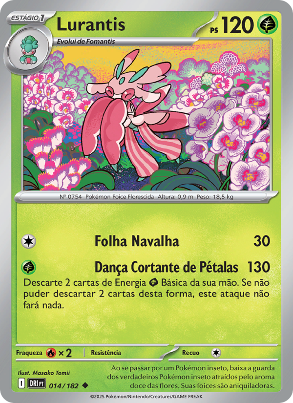Lurantis 014 — Rivais Predestinados (Portuguese Pokémon TCG card)
