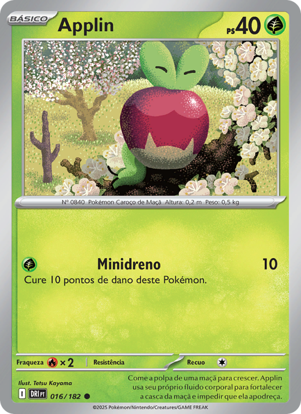 Applin 016 — Rivais Predestinados (Portuguese Pokémon TCG card)