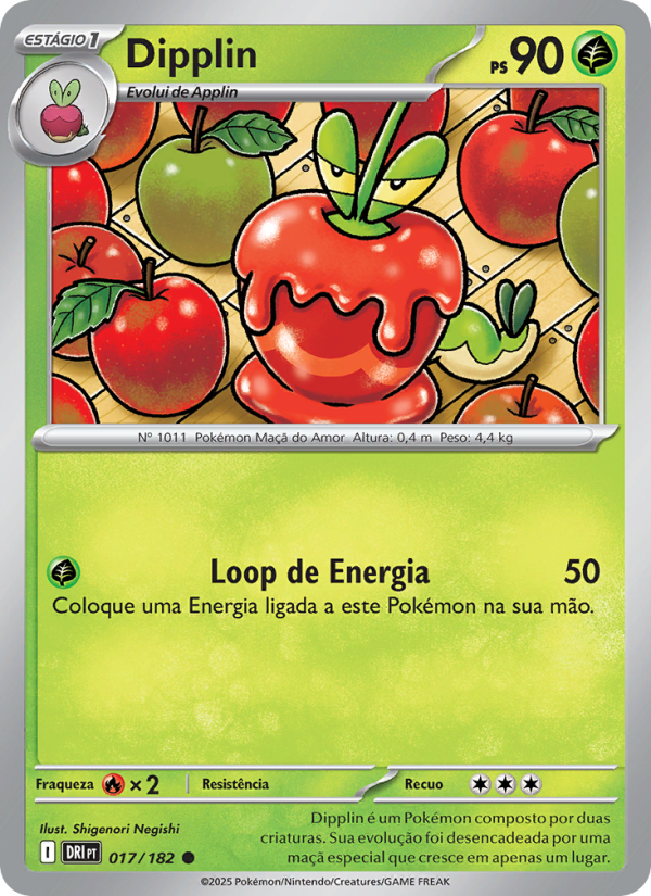 Dipplin 017 — Destined Rivals (Portuguese Pokémon TCG card)
