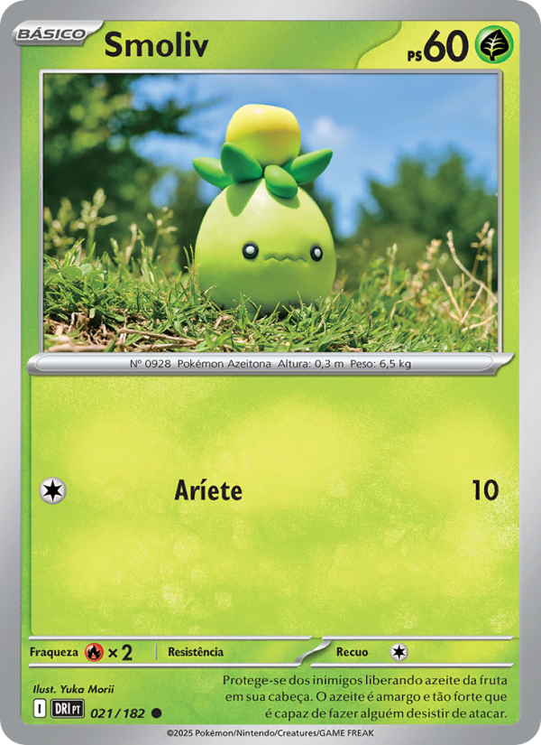 Smoliv 021 — Destined Rivals (Portuguese Pokémon TCG card)