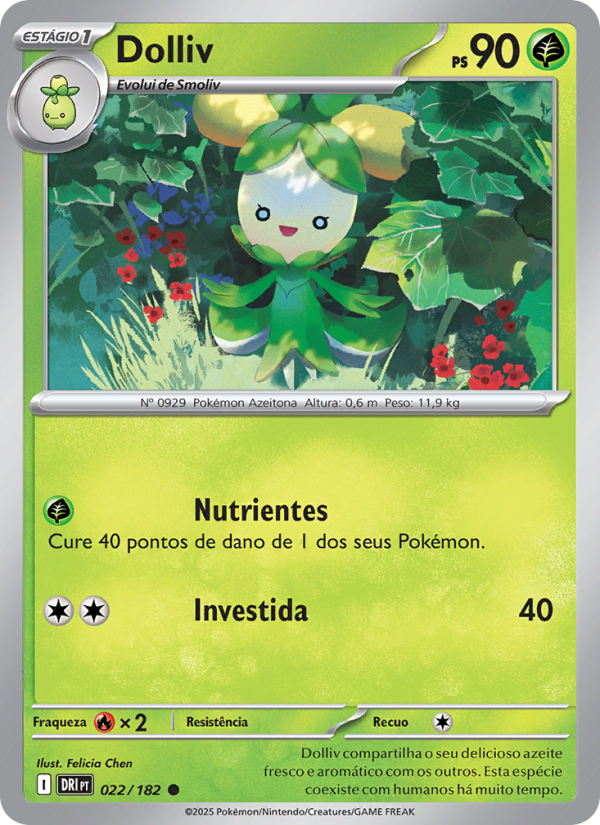 Dolliv 022 — Destined Rivals (Portuguese Pokémon TCG card)