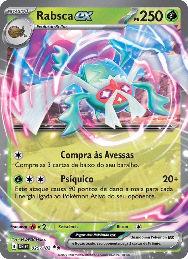 Rabsca ex 025 — Destined Rivals (Portuguese Pokémon TCG card)