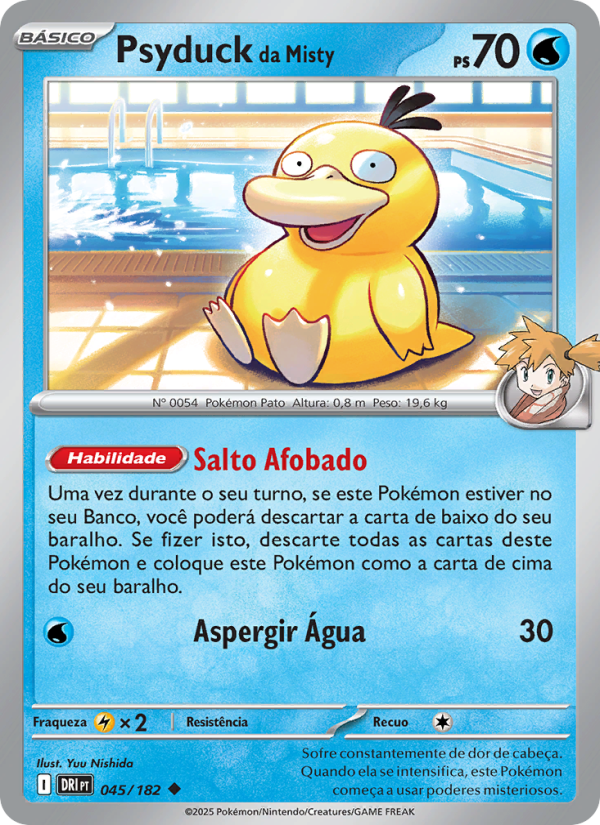 Psyduck da Misty 045 — Rivais Predestinados (Portuguese Pokémon TCG card)