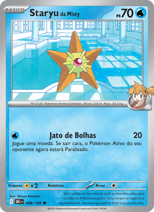 Staryu da Misty 046 — Rivais Predestinados (Portuguese Pokémon TCG card)
