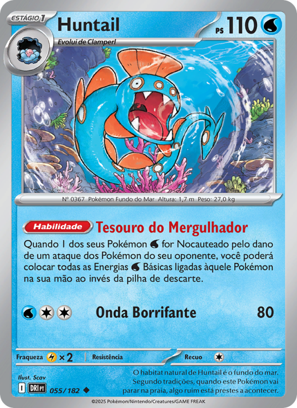 Huntail 055 — Rivais Predestinados (Portuguese Pokémon TCG card)