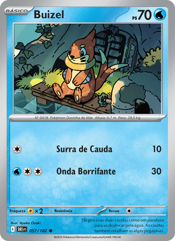 Buizel 057 — Destined Rivals (Portuguese Pokémon TCG card)