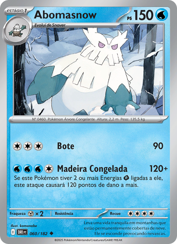 Abomasnow 060 — Rivais Predestinados (Portuguese Pokémon TCG card)