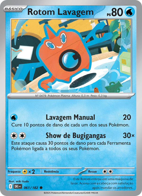 Rotom Lavagem 061 — Rivais Predestinados (Portuguese Pokémon TCG card)