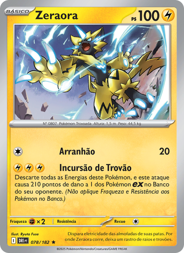 Zeraora 078 — Rivais Predestinados (Portuguese Pokémon TCG card)