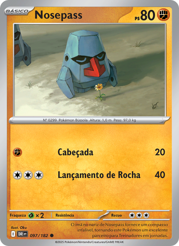 Nosepass 097 — Rivais Predestinados (Portuguese Pokémon TCG card)