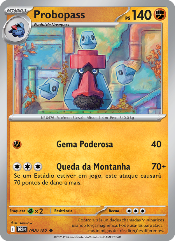 Probopass 098 — Rivais Predestinados (Portuguese Pokémon TCG card)
