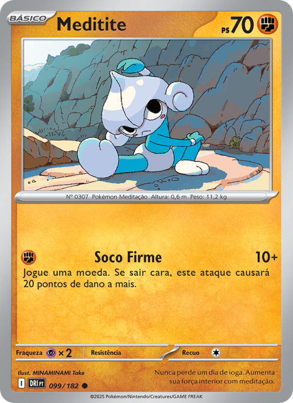 Meditite 099 — Rivais Predestinados (Portuguese Pokémon TCG card)