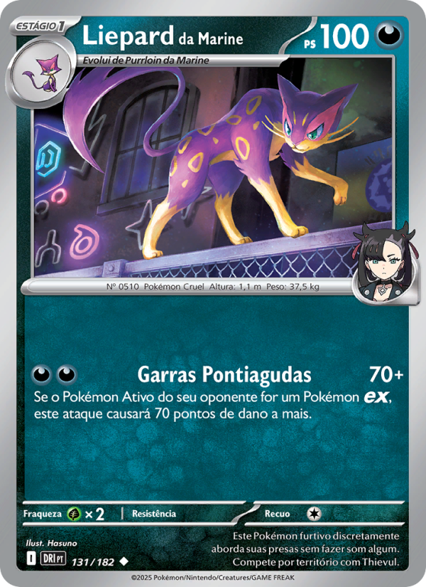 Liepard da Marine 131 — Rivais Predestinados (Portuguese Pokémon TCG card)