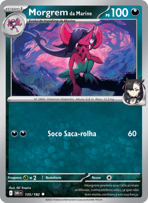 Morgrem da Marine 135 — Rivais Predestinados (Portuguese Pokémon TCG card)