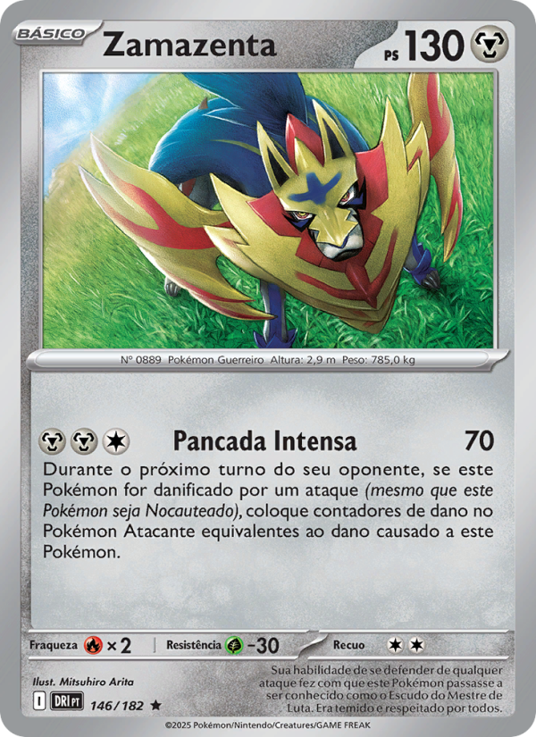 Zamazenta 146 — Rivais Predestinados (Portuguese Pokémon TCG card)