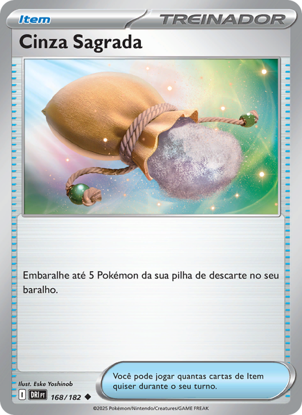 Cinza Sagrada 168 — Rivais Predestinados (Portuguese Pokémon TCG card)