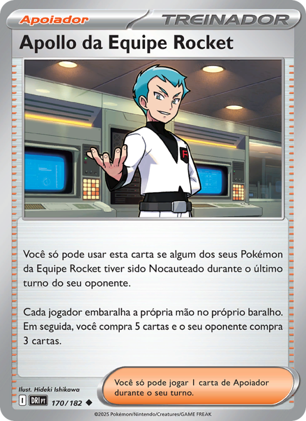 Apollo da Equipe Rocket 170 — Rivais Predestinados (Portuguese Pokémon TCG card)
