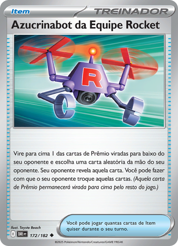 Azucrinabot da Equipe Rocket 172 — Rivais Predestinados (Portuguese Pokémon TCG card)
