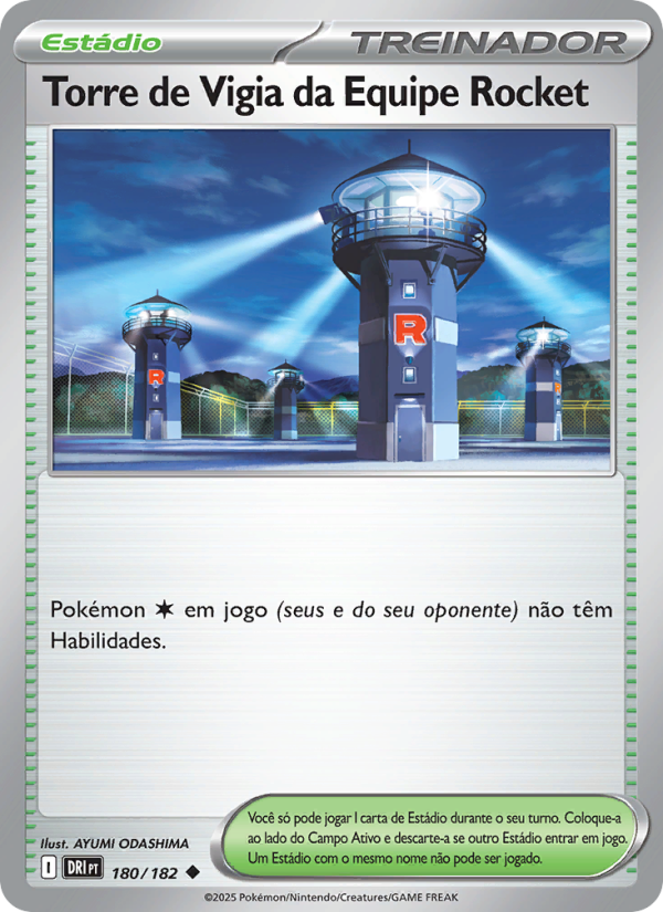 Torre de Vigia da Equipe Rocket 180 — Rivais Predestinados (Portuguese Pokémon TCG card)