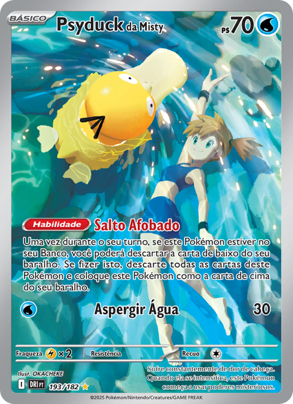 Psyduck da Misty 193 — Rivais Predestinados (Portuguese Pokémon TCG card)