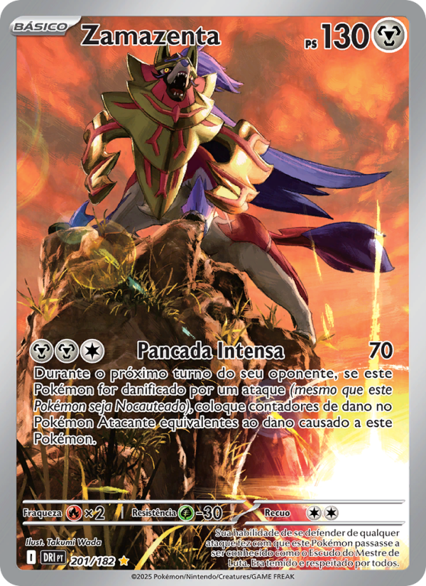 Zamazenta 201 — Rivais Predestinados (Portuguese Pokémon TCG card)