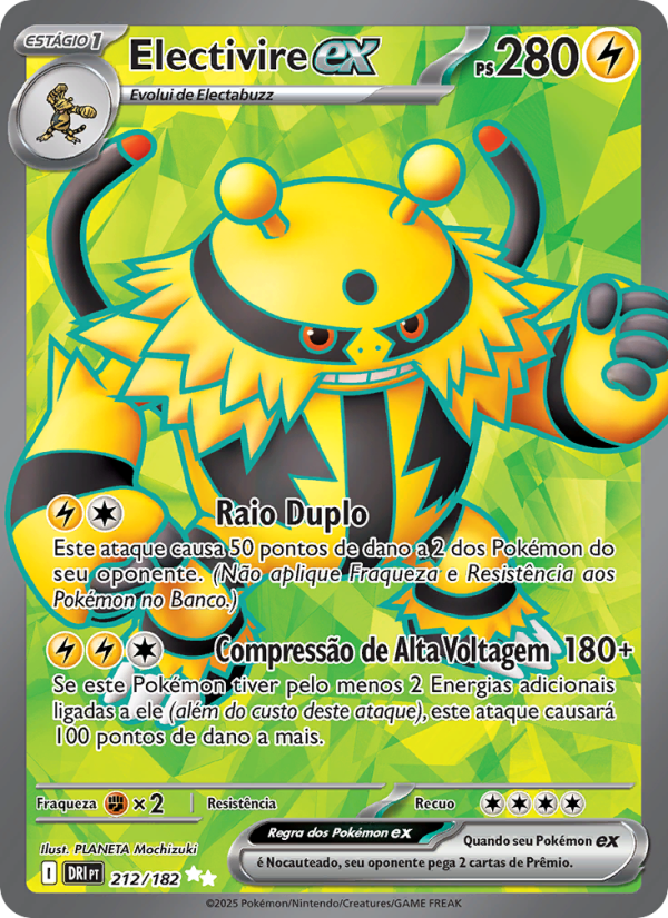 Electivire ex 212 — Rivais Predestinados (Portuguese Pokémon TCG card)