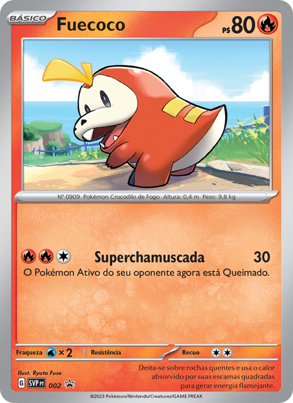 Fuecoco 002 — SVP Black Star Promos (Portuguese Pokémon TCG card)
