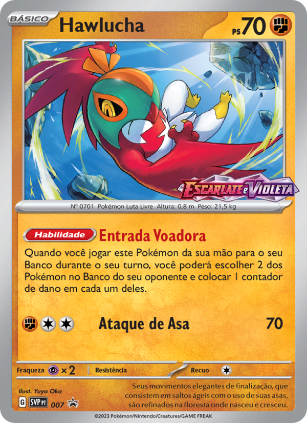 Hawlucha 007 — SVP Black Star Promos (Portuguese Pokémon TCG card)