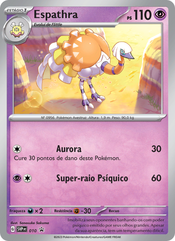 Espathra 010 — SVP Black Star Promos (Portuguese Pokémon TCG card)