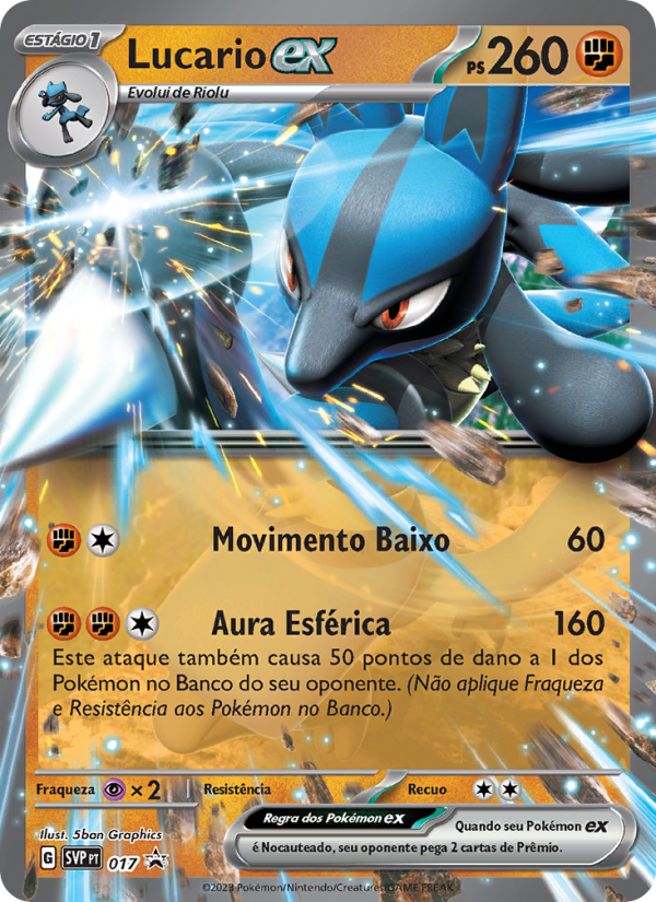 Lucario ex 017 — SVP Black Star Promos (Portuguese Pokémon TCG card)