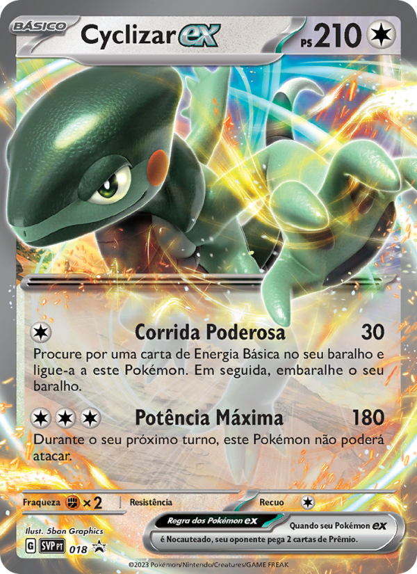 Cyclizar ex 018 — SVP Black Star Promos (Portuguese Pokémon TCG card)