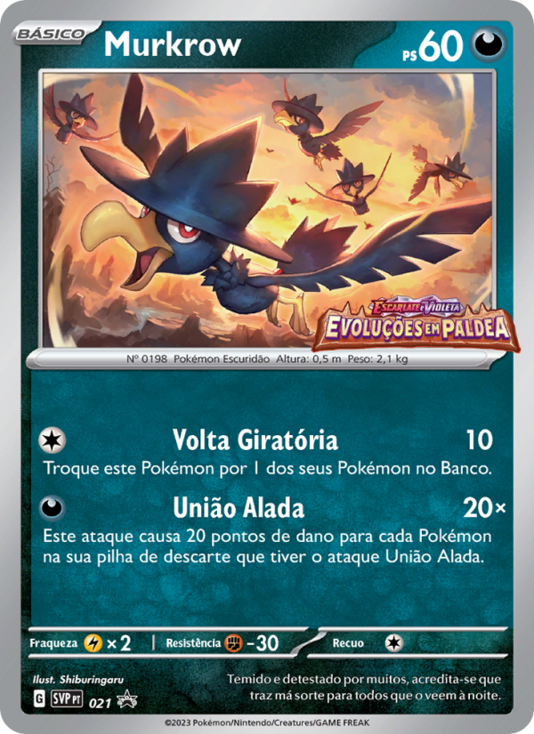 Murkrow 021 — SVP Black Star Promos (Portuguese Pokémon TCG card)
