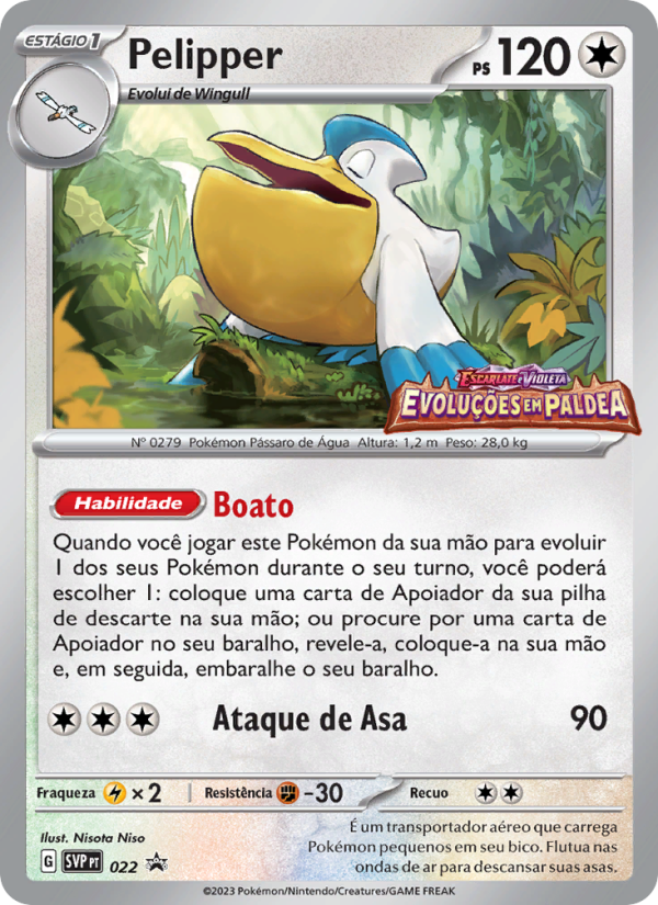 Pelipper 022 — SVP Black Star Promos (Portuguese Pokémon TCG card)