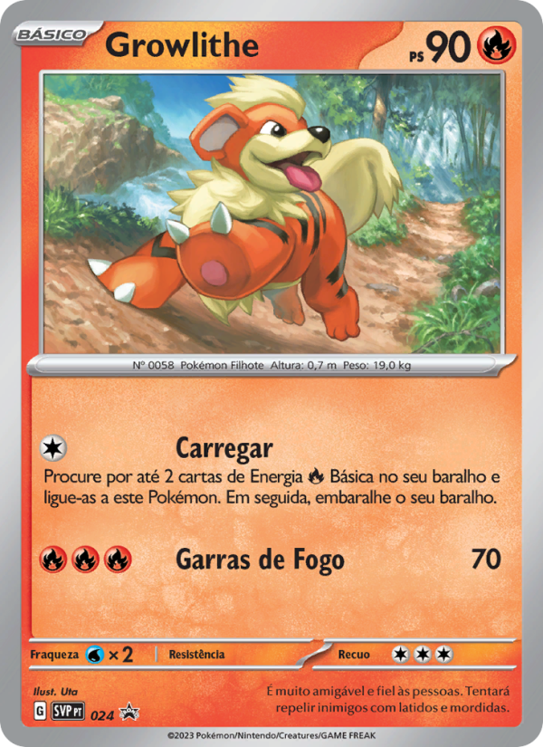 Growlithe 024 — SVP Black Star Promos (Portuguese Pokémon TCG card)
