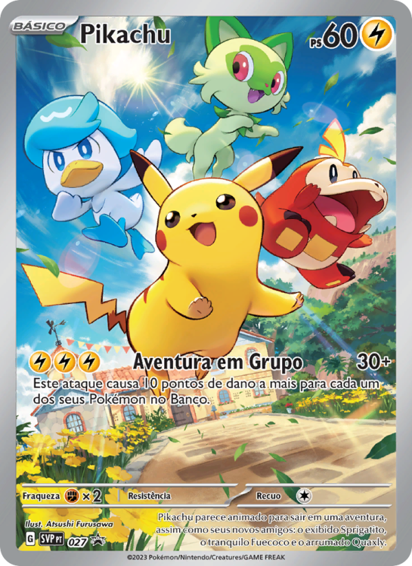 Pikachu 027 — SVP Black Star Promos (Portuguese Pokémon TCG card)